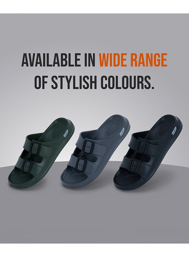 DOCTOR EXTRA SOFT Men's Classic Cushion Sliders with Adjustable Buckle Straps | Comfortable & Lightweight | Anti-Skid Waterproof Everyday Slippers for Men & Boys – D-505 - Image 5