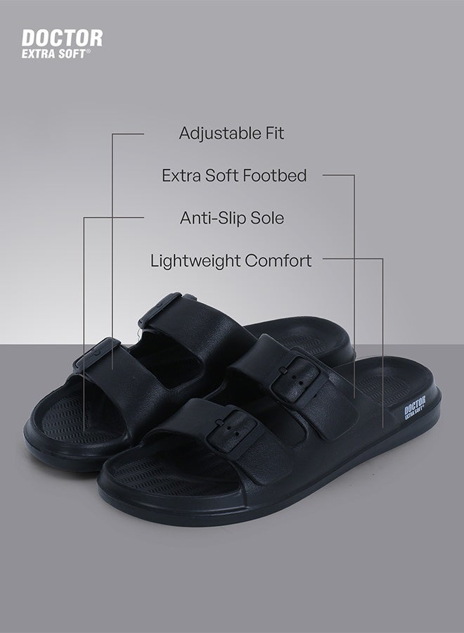 DOCTOR EXTRA SOFT Comfort Slides for Men | Soft Cushion Double Strap Casual Sandals Anti Slip | Doctor Extra Soft D-505 - Image 5