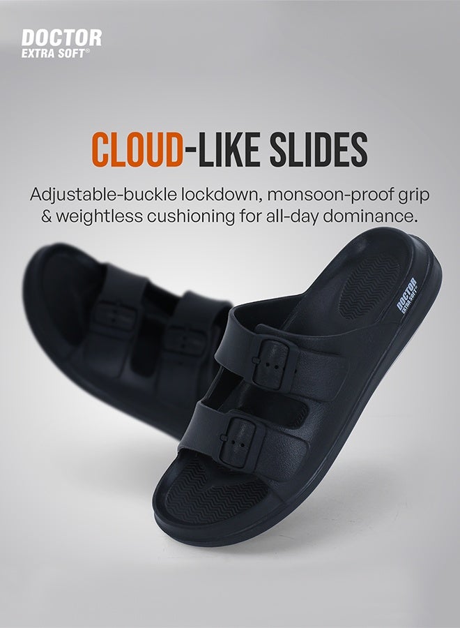 DOCTOR EXTRA SOFT Comfort Slides for Men | Soft Cushion Double Strap Casual Sandals Anti Slip | Doctor Extra Soft D-505 - Image 4