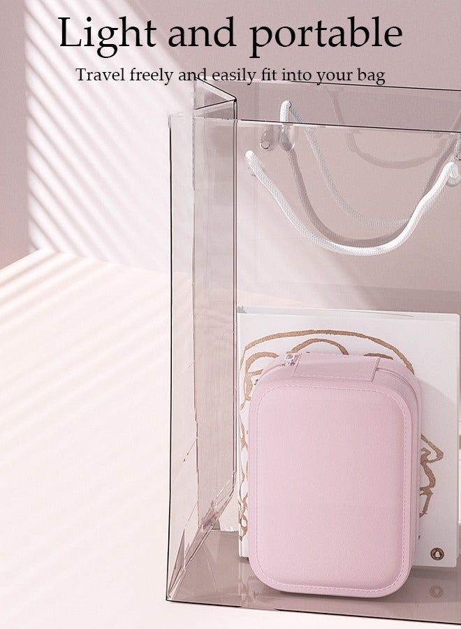 DUNISO Travel Makeup Bag with LED Mirror, USB Rechargeable LED Mirror Cosmetic Makeup Bag,Travel Makeup Case with Led Mirror, Portable Makeup Box with Mirror and Light(Pink) - Image 3