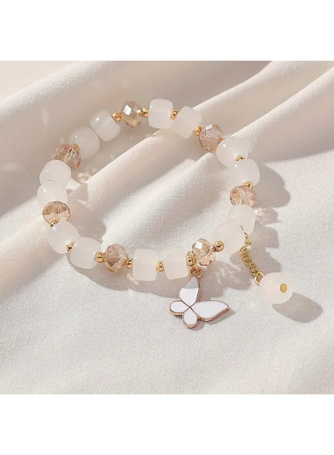 Goolsky سوار مرن بتصميم فراشة مزين بالخرز للنساء، مجوهرات يدوية بتصميم حيواني - Image 5