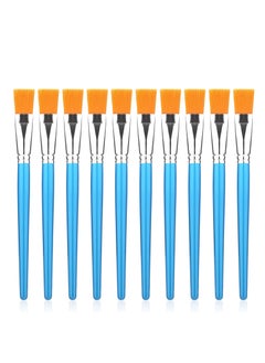 Excefore 10pcs Flat Paint Brushes Set - 1 Inch Synthetic Brushes for Acrylic, Watercolor, Oil Painting, Crafts, Face Body Art - Professional Painting Brushes Collection  - Image 1