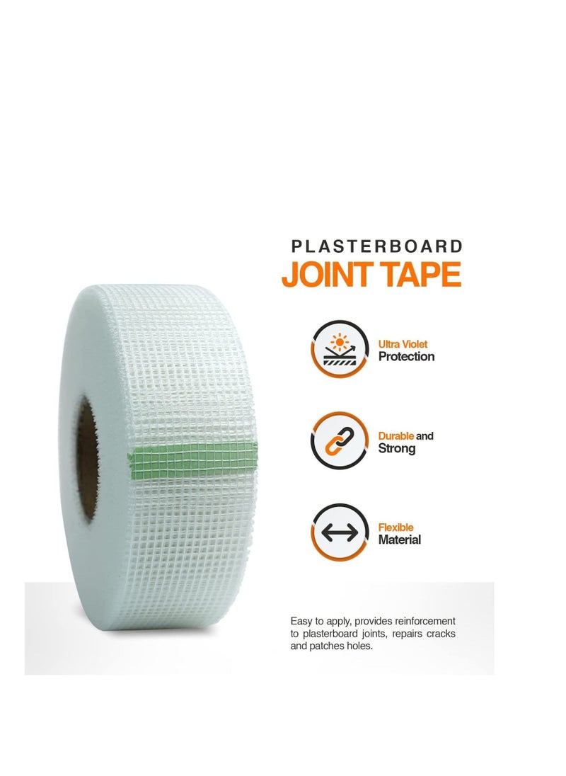 MARKQ Drywall Joint Tape, 2" x 90 yards Self-Adhesive Fiberglass Mesh Tape for Wall, Ceiling, Seam Patch, Long Plasterboard Scrim Tape  - Image 1