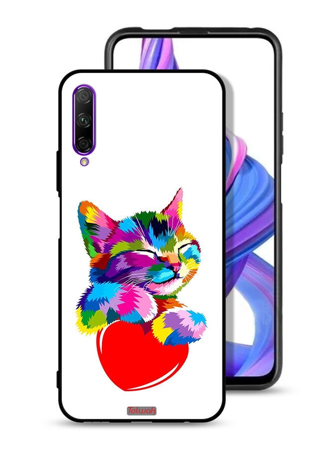 Tolwak Huawei Y9s Protective Case Cover Colourful Kitten - Image 1