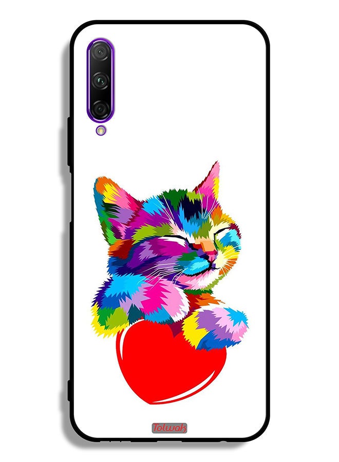 Tolwak Huawei Y9s Protective Case Cover Colourful Kitten - Image 2