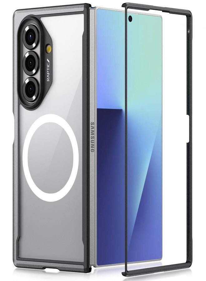 RAPTIC Shield Magnetic Case for Samsung Galaxy Z Fold 7-Compatible with MagSafe, [13FT Mil-Grade Drop Protection], Durable Anodized Shockproof Aluminum Frame Slim Samsung Z Fold 7 Case, Black 499316 - Image 1