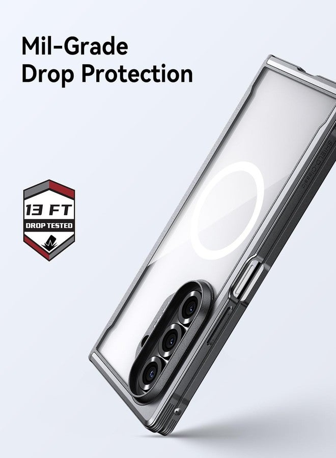 RAPTIC Shield Magnetic Case for Samsung Galaxy Z Fold 7-Compatible with MagSafe, [13FT Mil-Grade Drop Protection], Durable Anodized Shockproof Aluminum Frame Slim Samsung Z Fold 7 Case, Black 499316 - Image 2