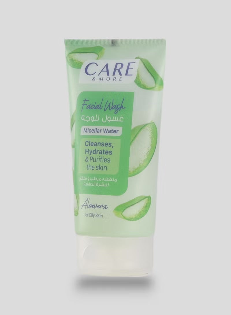 Care & More Facial Cleanser for Oily Skin with Aloe Vera – Oil Control & Gentle Cleansing – 150ml - Image 1