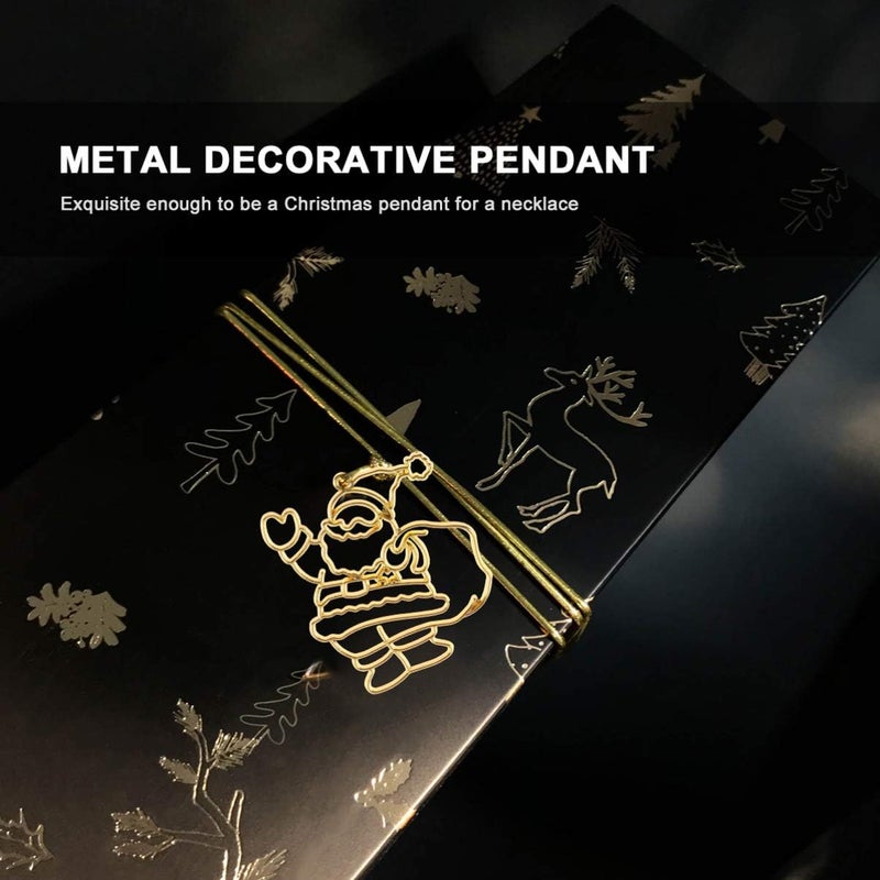 كلاراكو 10 قطع من دلايات كلاركو ذات الإطار المفتوح لعيد الميلاد، إطارات ذهبية من الراتنج المجوف للحرف اليدوية، قلادات وأساور المجوهرات - Image 4