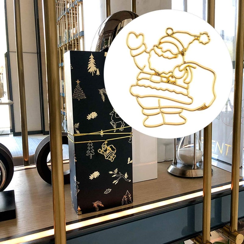 كلاراكو 10 قطع من دلايات كلاركو ذات الإطار المفتوح لعيد الميلاد، إطارات ذهبية من الراتنج المجوف للحرف اليدوية، قلادات وأساور المجوهرات - Image 3