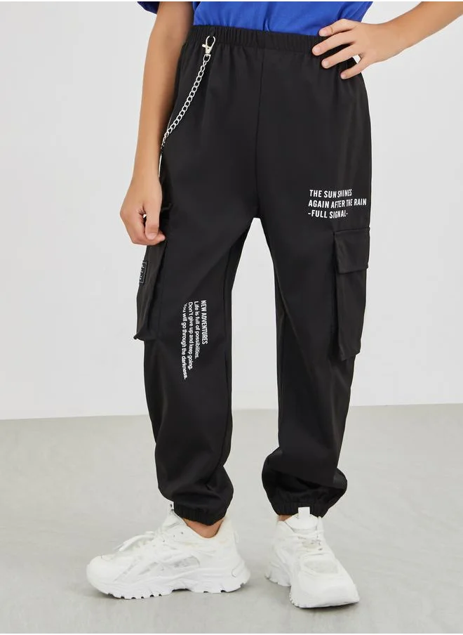 ستايلي Styli Printed Regular Fit Cargo Pants