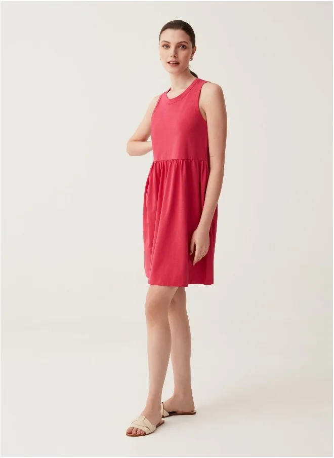 او في اس Ovs Short Sleeveless Dress In Cotton