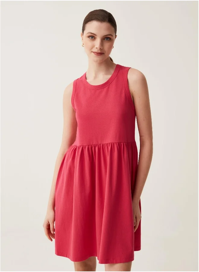 او في اس Ovs Short Sleeveless Dress In Cotton