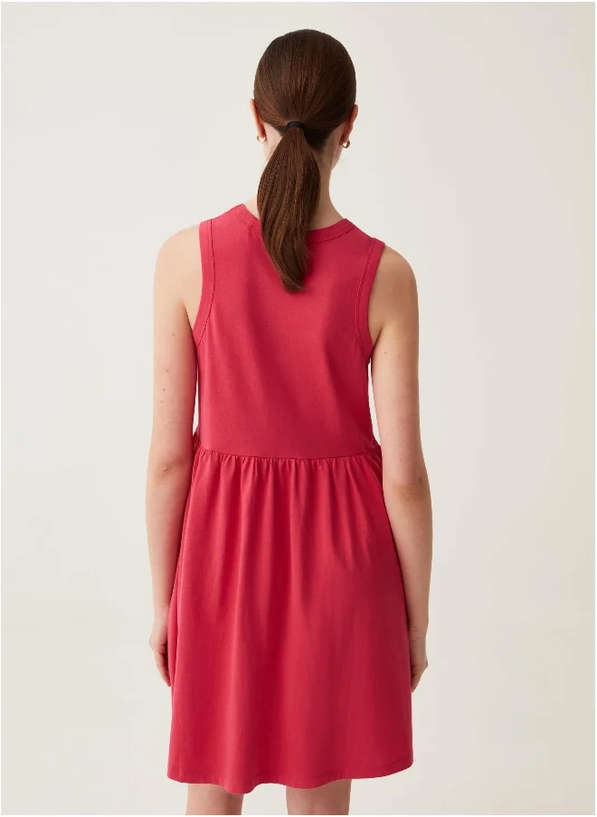 او في اس Ovs Short Sleeveless Dress In Cotton