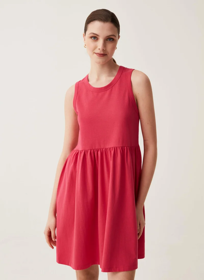 او في اس Ovs Short Sleeveless Dress In Cotton