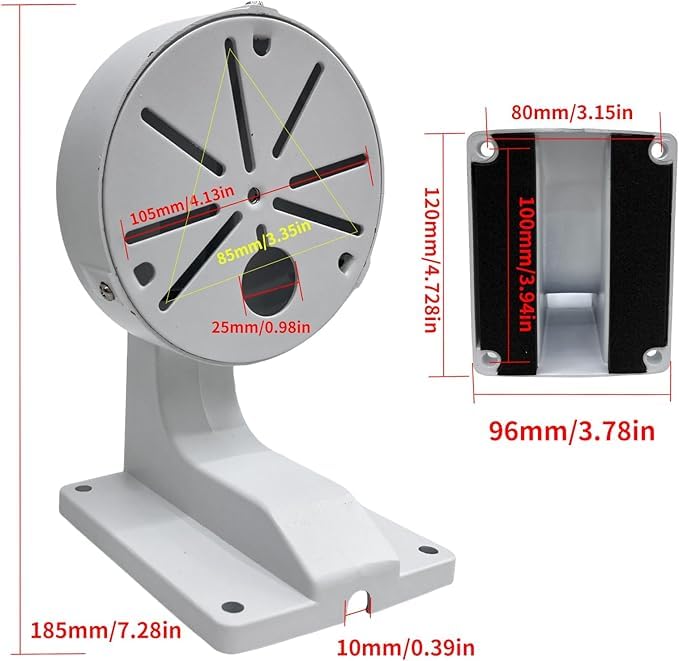 JK VISION Security Camera Mount Bracket, ABS Indoor Outdoor Wall Mount L-Type Bracket for CCTV Security Dome - Image 4