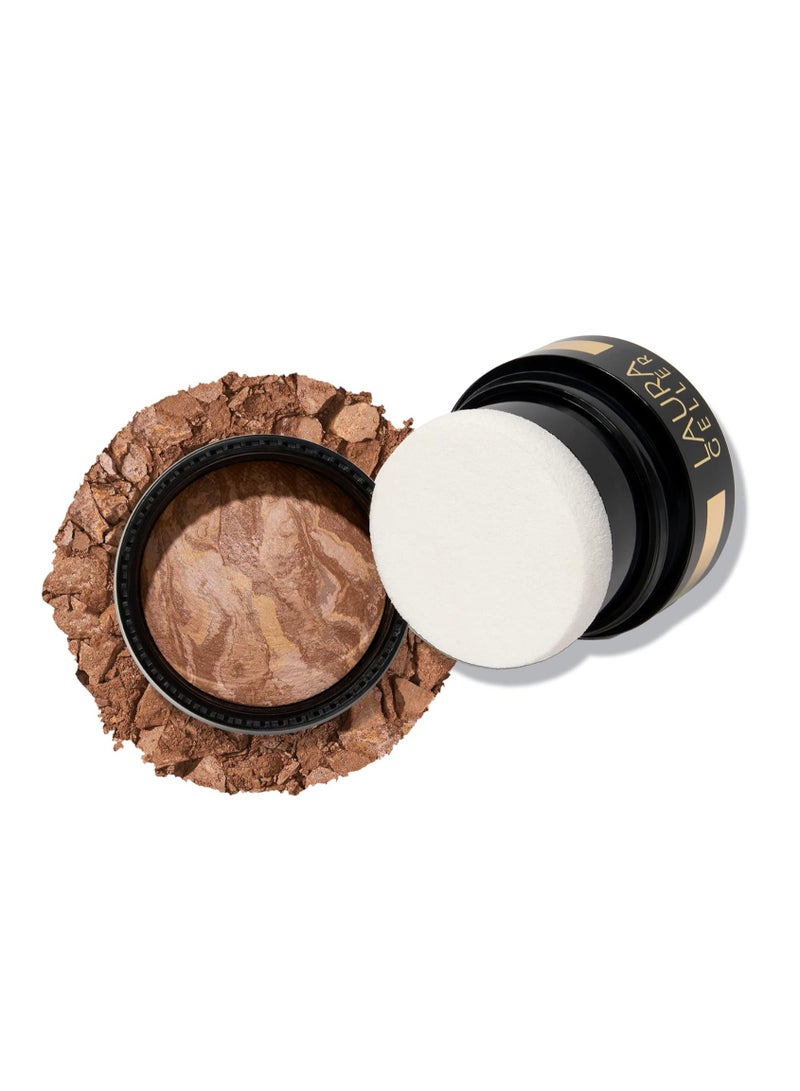 LAURA GELLER NEW YORK Award Winning Baked Balance n Brighten To Go Travel Size Color Correcting Powder Foundation Tan Buildable Light to Medium Coverage Demi Matte Natural - Image 1