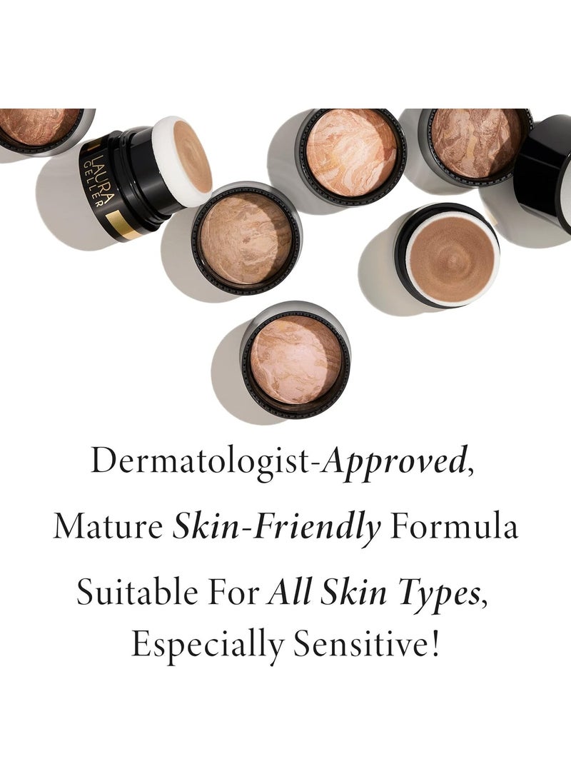 LAURA GELLER NEW YORK Award Winning Baked Balance n Brighten To Go Travel Size Color Correcting Powder Foundation Tan Buildable Light to Medium Coverage Demi Matte Natural - Image 2