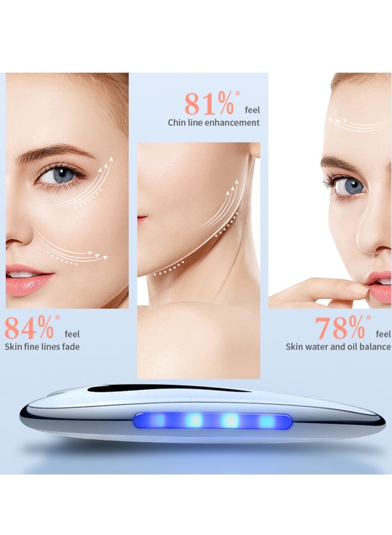 Electric Guasha Scraper, Smooth And Gentle Face Massager, Durable Skin Care Face Massager, Lightweight And Portable Face Lifting Device For Skin Tightening Puffiness Removal, (1pc, White) - Image 3