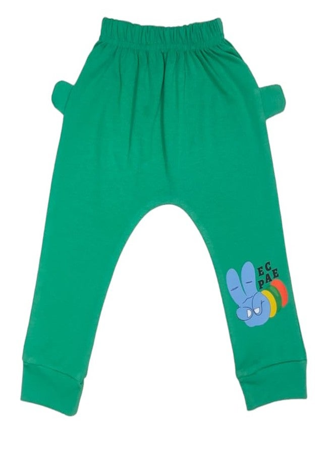 RCW Kids Baby Pants Cotton Pants Ear Design Soft Lower Payjama Leggings Regular Fit Bottom Ribs Comfortable Sleepwear Toodler Lounge Pant Pant for Boys & Girls (Pack of 5) (3-4 Year) Multicolour - Image 3