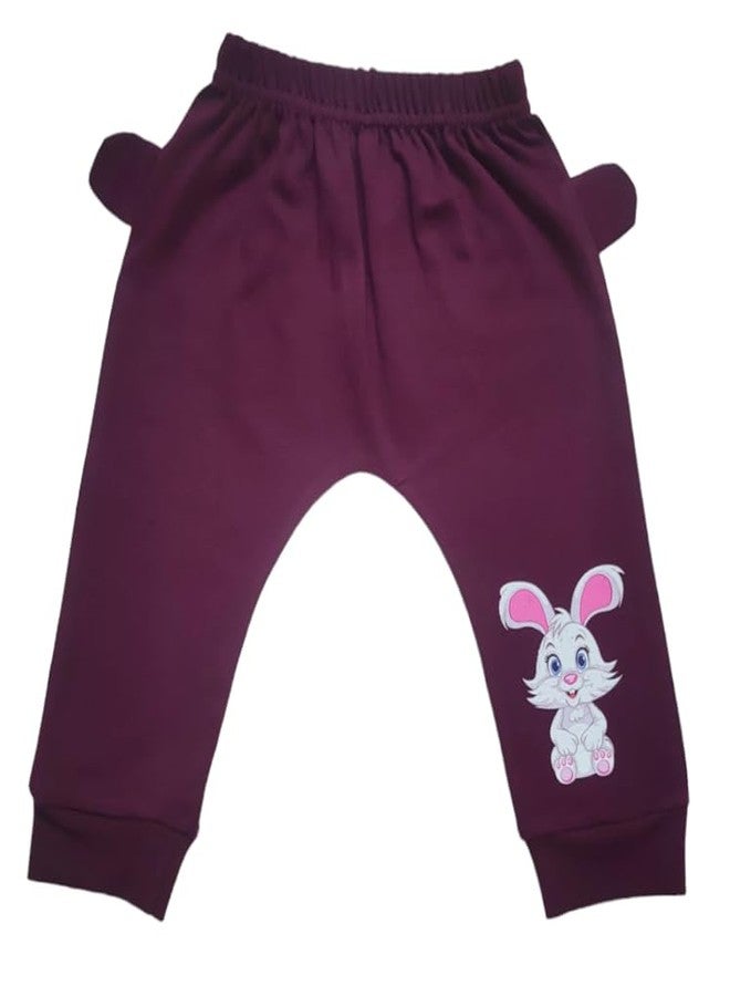 RCW Kids Baby Pants Cotton Pants Ear Design Soft Lower Payjama Leggings Regular Fit Bottom Ribs Comfortable Sleepwear Toodler Lounge Pant Pant for Boys & Girls (Pack of 5) (3-4 Year) Multicolour - Image 2
