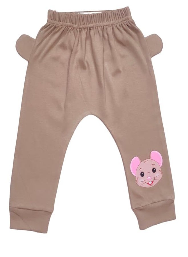 RCW Kids Baby Pants Cotton Pants Ear Design Soft Lower Payjama Leggings Regular Fit Bottom Ribs Comfortable Sleepwear Toodler Lounge Pant Pant for Boys & Girls (Pack of 5) (3-4 Year) Multicolour - Image 4
