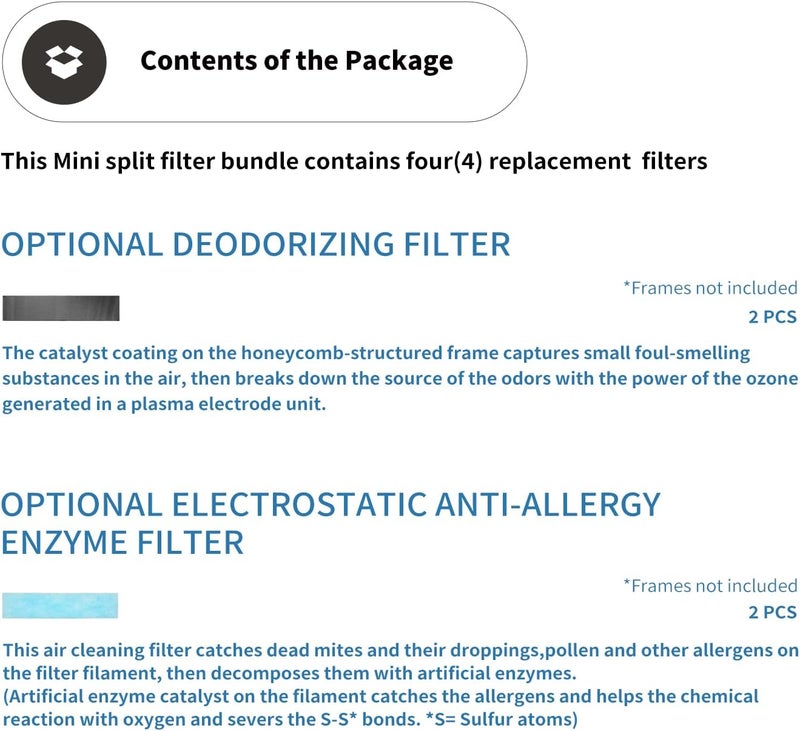 Mavnai Air Filter Compatible with Mitsubishi Electric MAC-2330FT-E MAC-3000FT-E, 4 Pack - Image 4