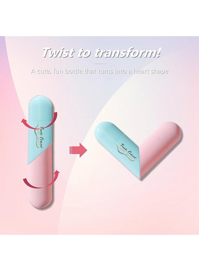 2Pcs Travel Perfume Bottle Refillable - 2 in 1 Dual Sprayer, 5ml+5ml Leak-Proof Portable Perfume Atomizer for Women & Men, Perfect for Travel, Gym, Office, Compact & Stylish Fragrance Container - Image 3
