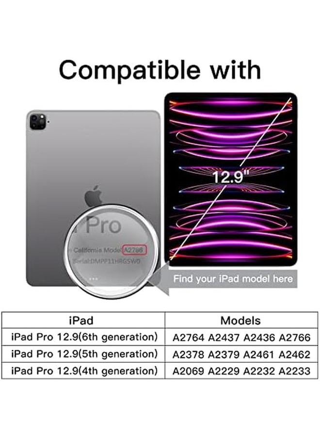 Jetech Screen Protector For Ipad Pro 12.9 Inch 2022 2021 2020 6Th 5Th 4Th Generation With Camera Lens Protector Tempered Glass Film Hd Anti Scratch Support Pencil And Face Id 2 Pack Each  - Image 2