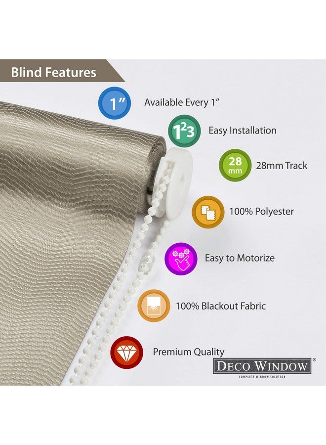 Deco Window 100% Blackout Roller Blinds for Windows (42 Inch W X 84 Inch H, Dark Beige) Sun, UV Protection & Glare Resistant for Home & Office - Image 5
