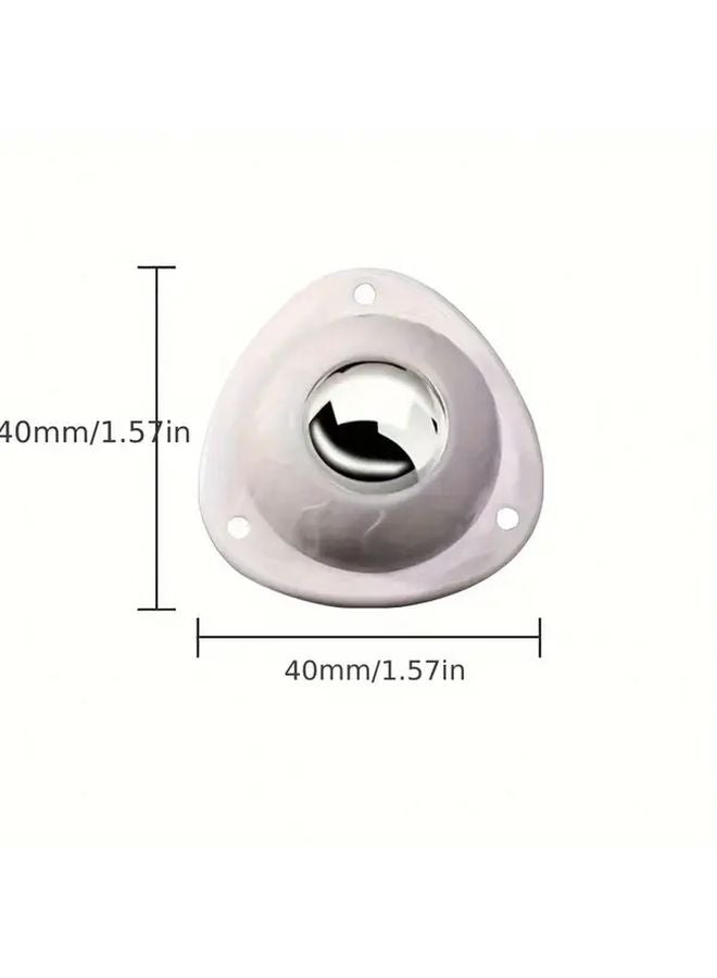 4Pcs Heavy Duty White Rolling Wheels 360 Swivel Motion For Appliances - Image 5