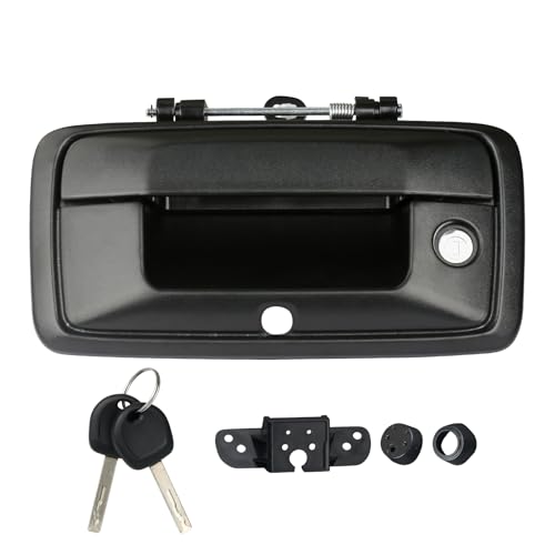 omoZone Tailgate Handle with Camera Hole Liftgate Latch Handle with Key Lock Cylinder Fit for 20162019 Chevrolet Chevy Silverado GMC Sierra - Image 1