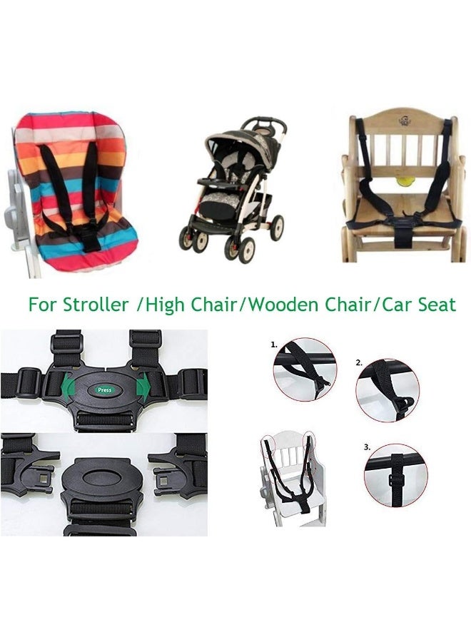 Topwon 5 Point Harness Baby Chair Stroller Safety Belt Pram Buggy Strap for Children High Chair/Pushchair/Booster Replacement - Image 2