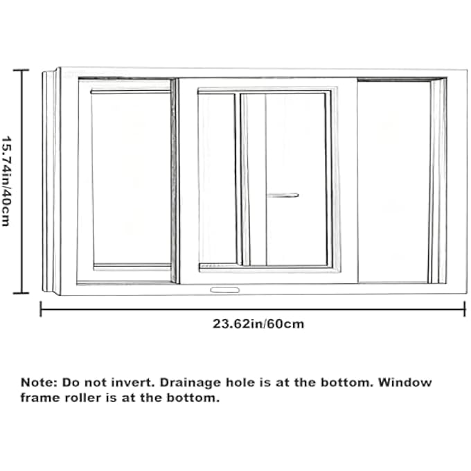 Aluminum Alloy Window, Basement Venting Window, Home Bathroom White Sliding Window (Bvaawtm, 15.75X23.62In) - Image 3