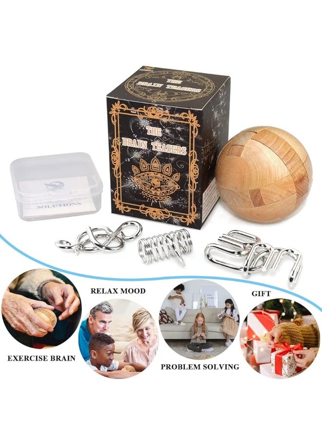 KINGOU Wooden Puzzle Magic Ball Brain Teasers Toy Intelligence Game Sphere Puzzles for Adults/Kids - Image 3