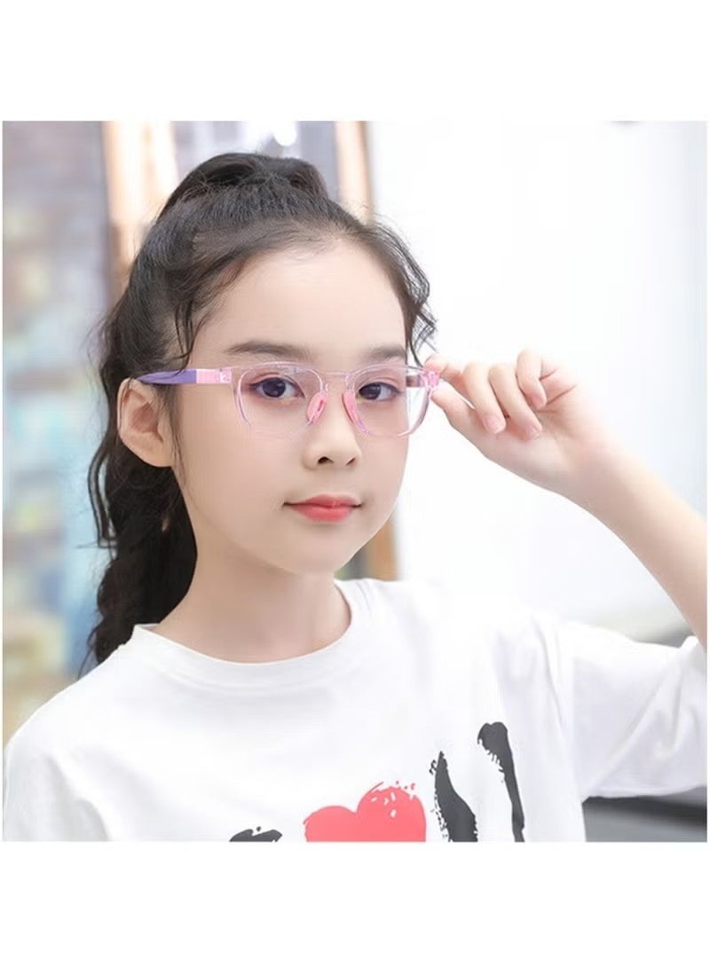 NIBEMINENT Anti-Blue Light Blocking Glasses Kids with Two Glasses StrapsAnti Glare Eyestrain UV TV Phone Children Silicone Safety Eyewear for Boys and Girls Age 3-12 - Image 2