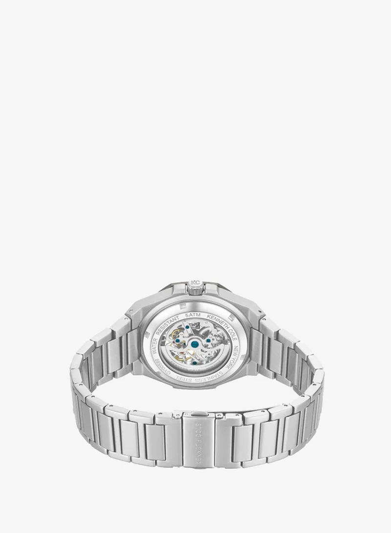 Kenneth Cole New York  Men's 42mm Automatic Watch with Gunmetal Dial & Stainless Steel Bracelet for Men | Best Price UAE