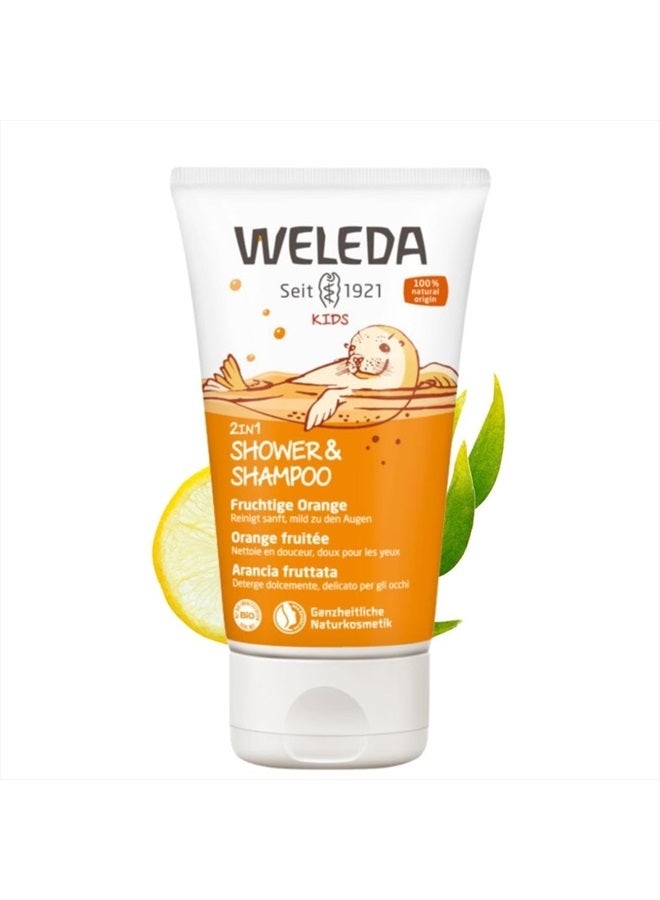 Weleda Kids 2 In 1 Happy Orange Shower, 150 ML - Image 1