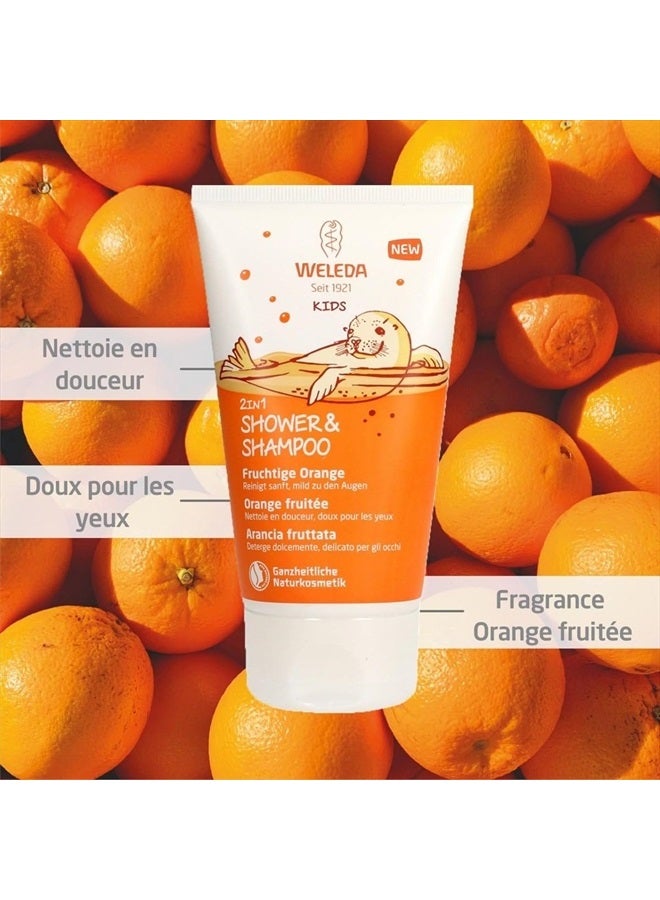 Weleda Kids 2 In 1 Happy Orange Shower, 150 ML - Image 2