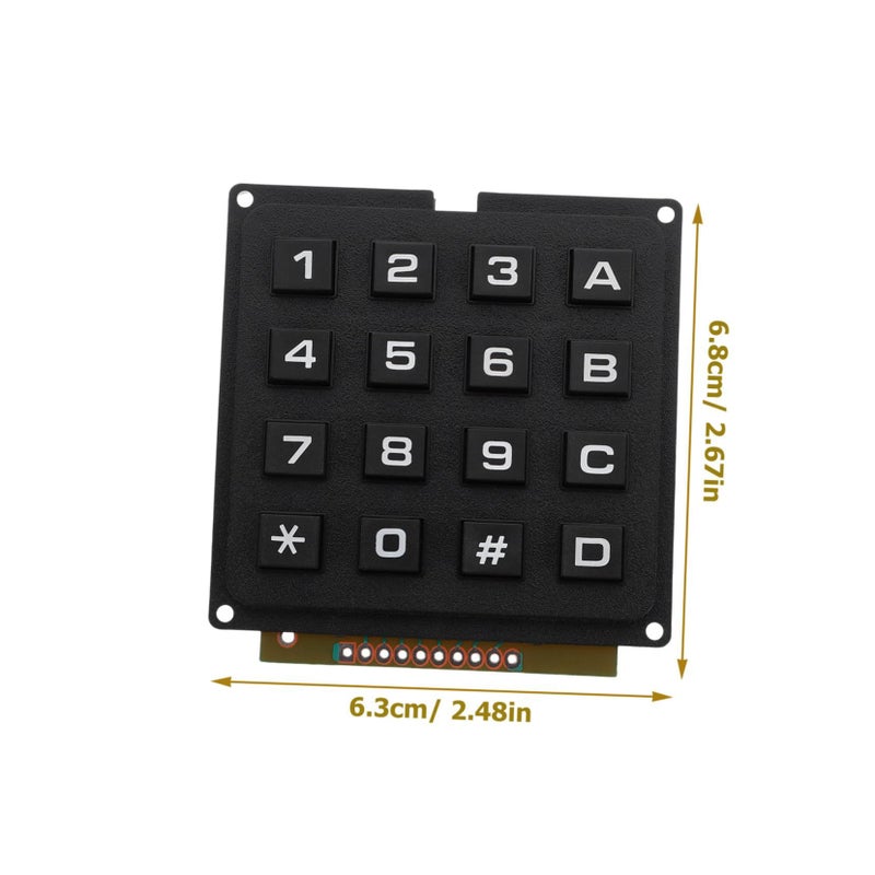 Unomor Keypad Module For Microcontroller Tactile Switch Array Keyboard Industrial Application Black - Image 3