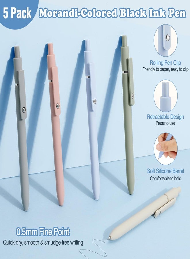 MoKo 60Pcs Aesthetic School Supplies with Cute Pencil Case,12 Pastel Highlighters,5 Black Ink Gel Pens,6 Mechanical Pencil Set 0.5 & 0.7 mm for Students Stationary College Essentials - Image 3