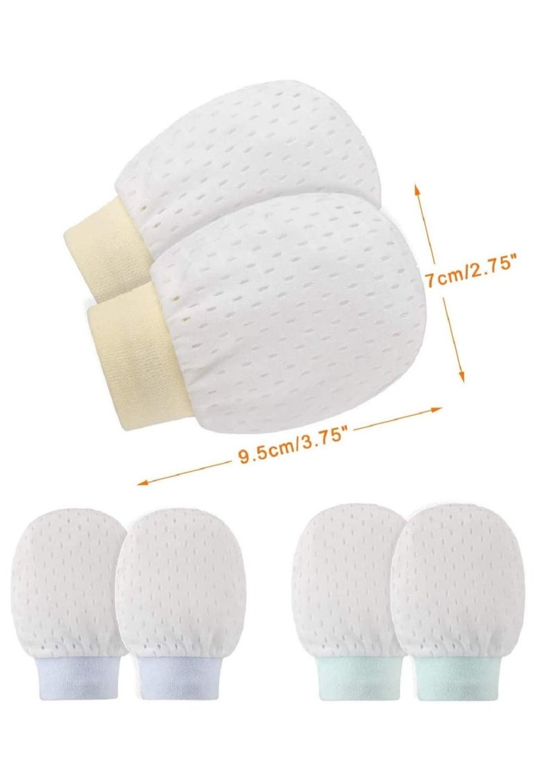 Captaintech Baby Anti Scratch Mittens for Newborn Boys Girls, Elasticity Adjustable Breathable Meshes No Scratching Gloves Mitts Mits, Suit 0-12 Months Boy And Girl 3 Pairs  - Image 5