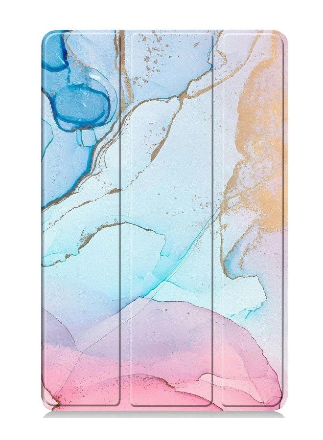 Beauenty For ipad10 protective case three fold leather blue powder gold