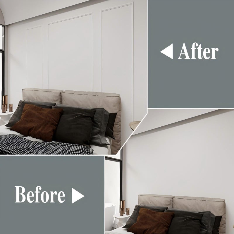 Maguesh Peel and Stick Wall Molding Kit, 3D Premade Accent Molding Decorative Strips for Interior Wall Moulding Decor, Self Adhesive Decorative Strips(2*(24"Ã—88")+48"Ã—88") - Image 3
