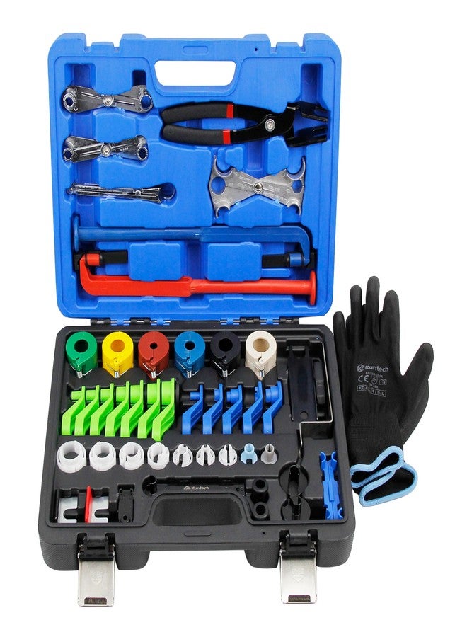 Kuntech 45pcs Master Quick Disconnect Tool Set, Fuel Line Disconnect Tool Kit for Automotive A/C Fuel & Transmission Systems, Transmission Line Disconnect Tool Compatible with Various Automotives - Image 1