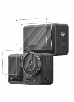 Y&D 2 Sets Compatible for DJI OSMO Action 3 Screen Protector Anti Scratch High-Definition Tempered Glass, 2Pack  - Image 1