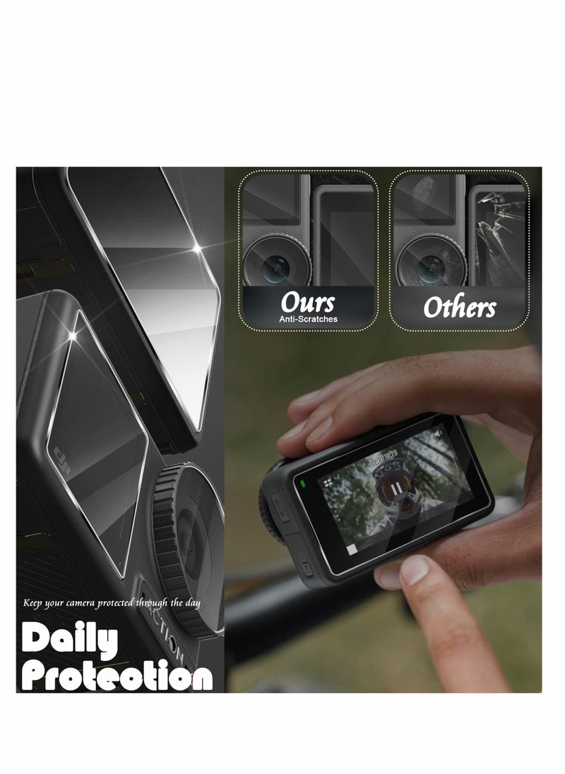 Y&D - 2 Sets Compatible for DJI OSMO Action 3 Screen Protector Anti Scratch High-Definition Tempered Glass, 2Pack - Image 1