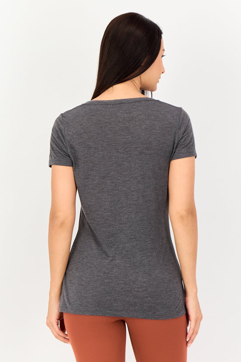 asics Women Sportswear Fit Short Sleeve Training T-Shirt, Heather Grey - Image 4