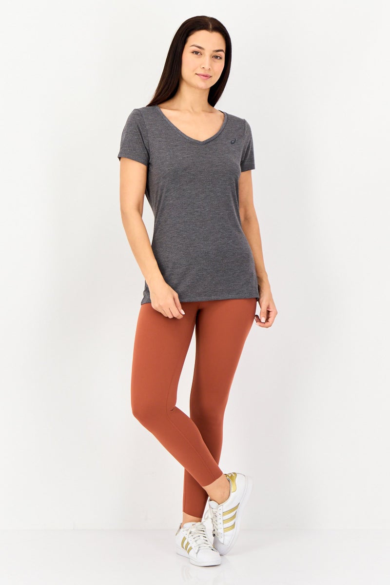 asics Women Sportswear Fit Short Sleeve Training T-Shirt, Heather Grey - Image 3