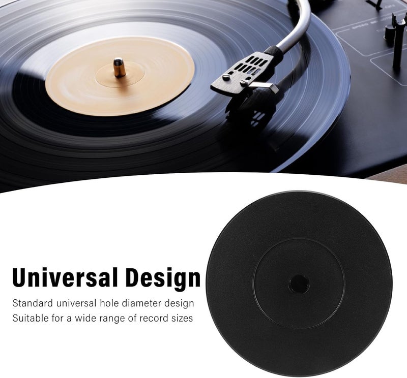 HiFi Disc Stabilizer for, Turntable Stabilizer Weight Clamp, 250g Aluminum Alloy Record Weight with Universal Hole Design, Reduces Vibration and Improves Sound Quality for Belt (Black) - Image 4